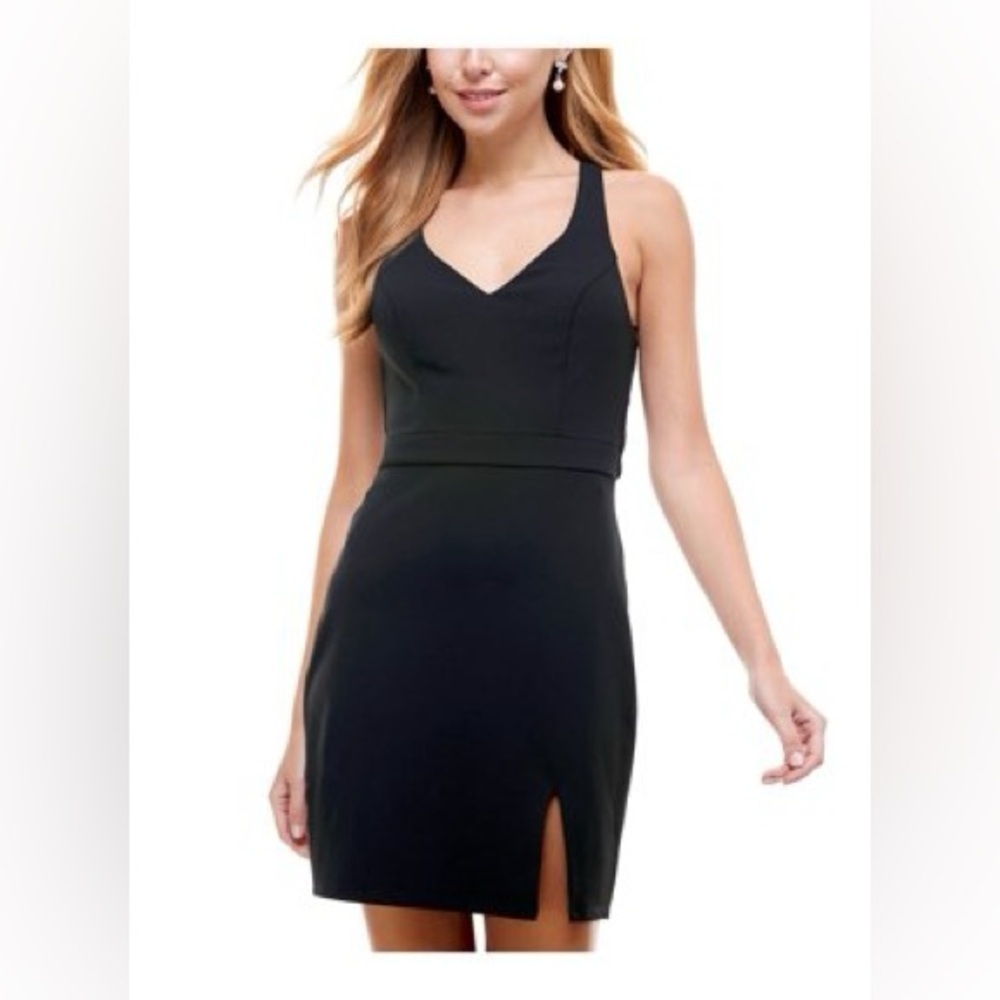 City Studio Little Black Dress Open Back Cut Out NWT 13